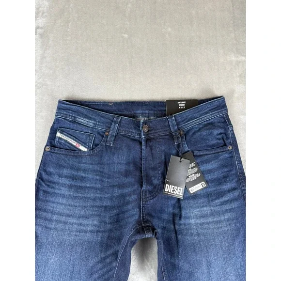 Diesel Larkee Straight Leg Jeans Mens 32x32 Dark Blue Denim Button Fly $195 NWT
